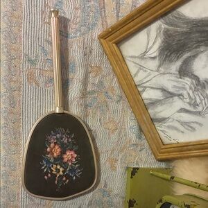 Vintage Floral Hand Mirror